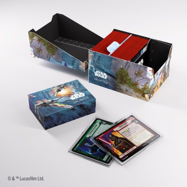 Duże pudełko na talie kart Star Wars Unlimited- Battle of Scarif - Twin Suns Soft Crate Deck Box - obrazek 11