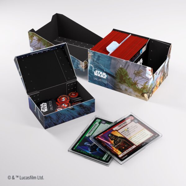 Duże pudełko na talie kart Star Wars Unlimited- Battle of Scarif - Twin Suns Soft Crate Deck Box - obrazek 13