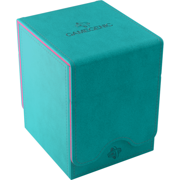Pudełko na talię kart TCG - Gamegenic Squire 100+ XL Teal/Pink - Turkus i Różowy