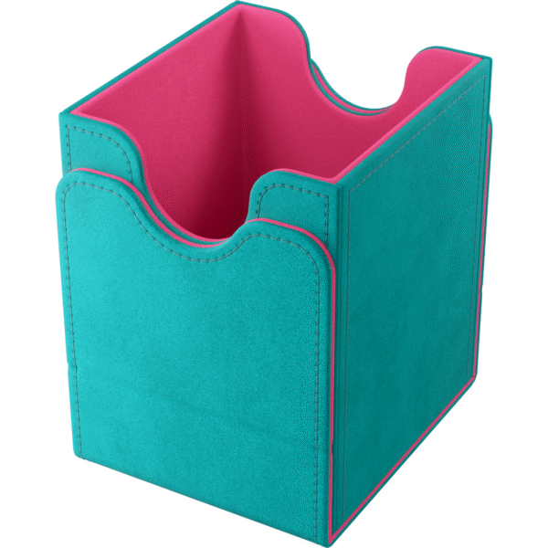 Pudełko na talię kart TCG - Gamegenic Squire 100+ XL Teal/Pink - Turkus i Różowy - obrazek 2