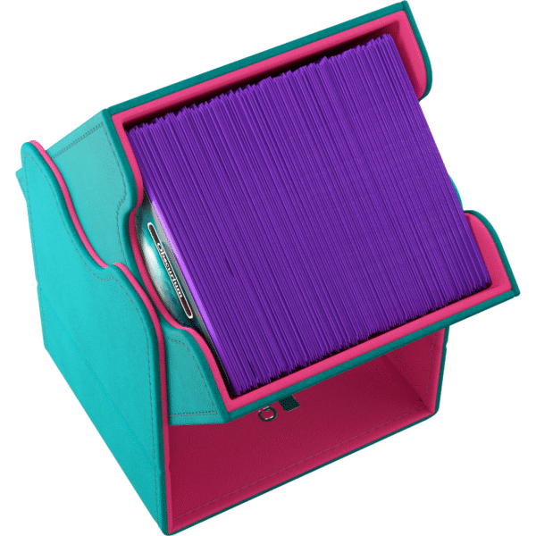 Pudełko na talię kart TCG - Gamegenic Squire 100+ XL Teal/Pink - Turkus i Różowy - obrazek 3