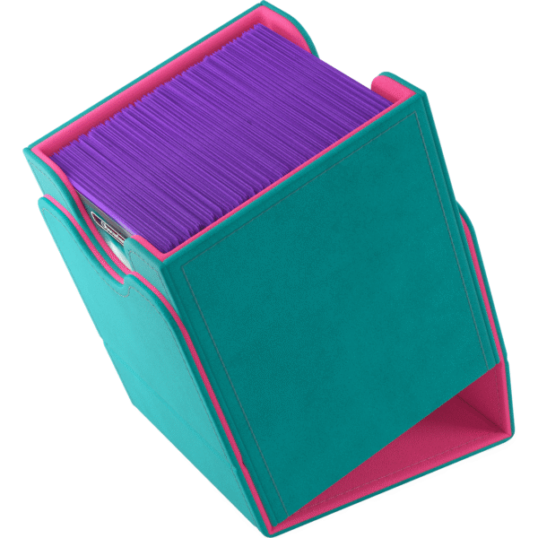 Pudełko na talię kart TCG - Gamegenic Squire 100+ XL Teal/Pink - Turkus i Różowy - obrazek 4