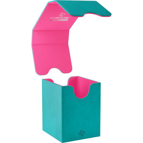 Pudełko na talię kart TCG - Gamegenic Squire 100+ XL Teal/Pink - Turkus i Różowy - obrazek 5