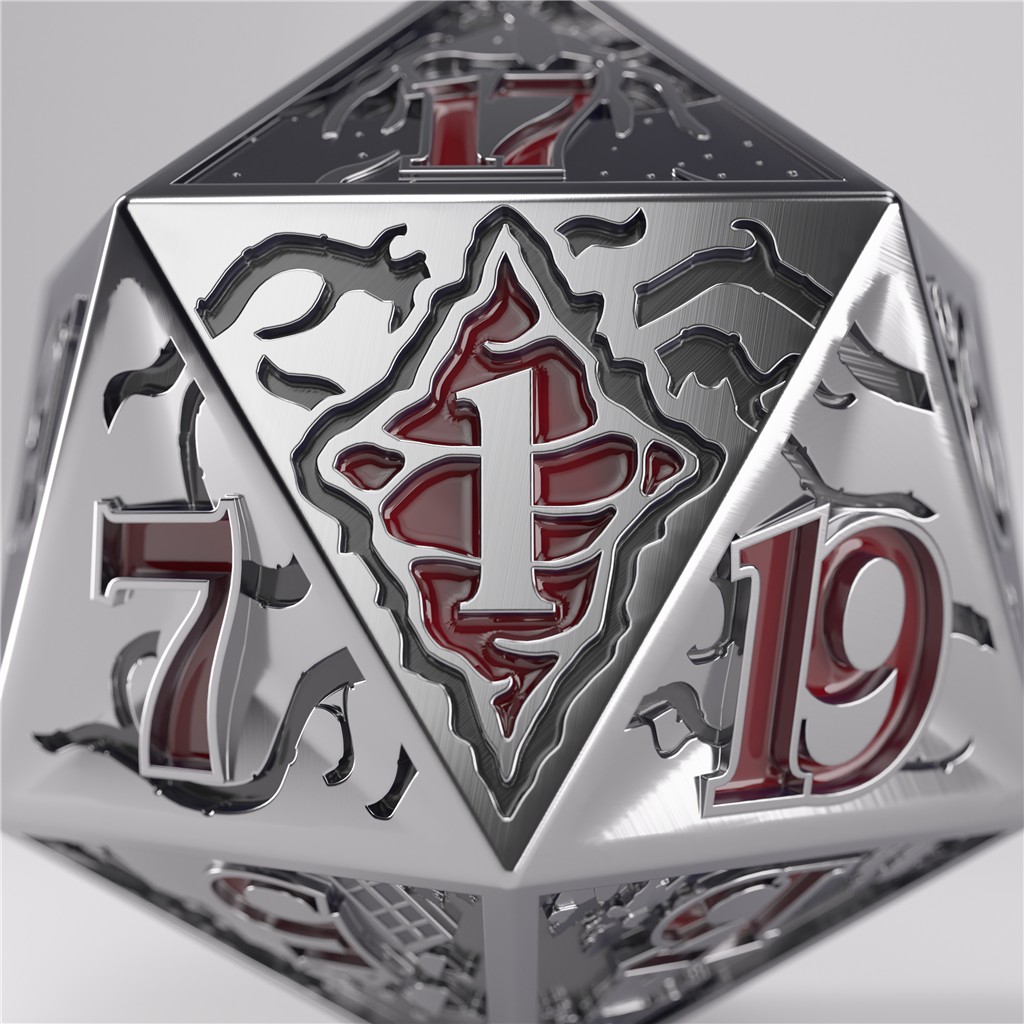 Stranger Things - Hellfire Club - Kolekcjonerska kość do grania - Premium Metal D20 - obrazek 15
