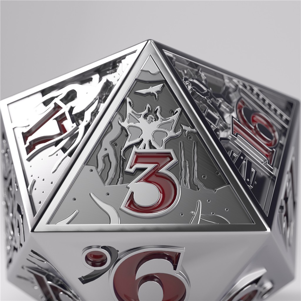 Stranger Things - Hellfire Club - Kolekcjonerska kość do grania - Premium Metal D20 - obrazek 2