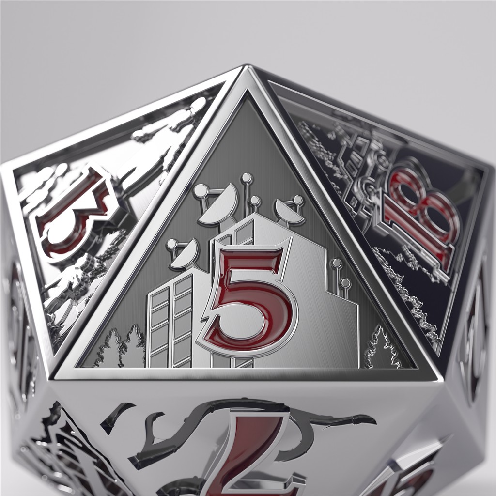 Stranger Things - Hellfire Club - Kolekcjonerska kość do grania - Premium Metal D20 - obrazek 20