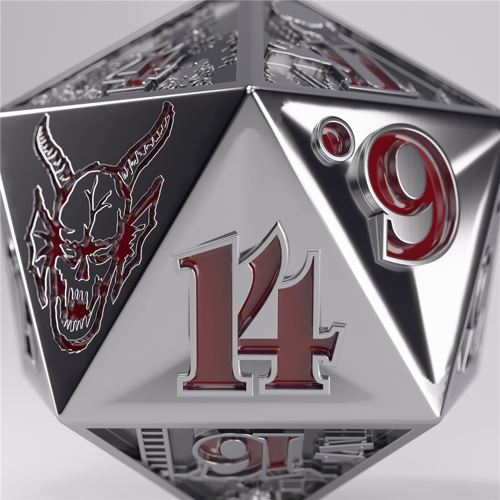 Stranger Things - Hellfire Club - Kolekcjonerska kość do grania - Premium Metal D20 - obrazek 8