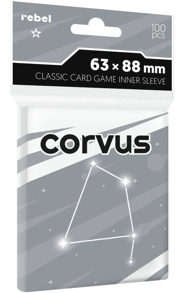 Koszulki Rebel Light Corvus Inner (63x88 mm), 100 sztuk