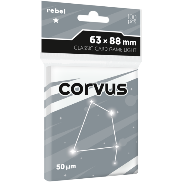 Koszulki Rebel Light Corvus Light (63x88 mm), 100 sztuk