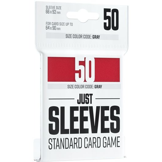 Koszulki na karty TCG - Czerwone - Gamegenic Just Sleeves (66x91 mm) 50 sztuk