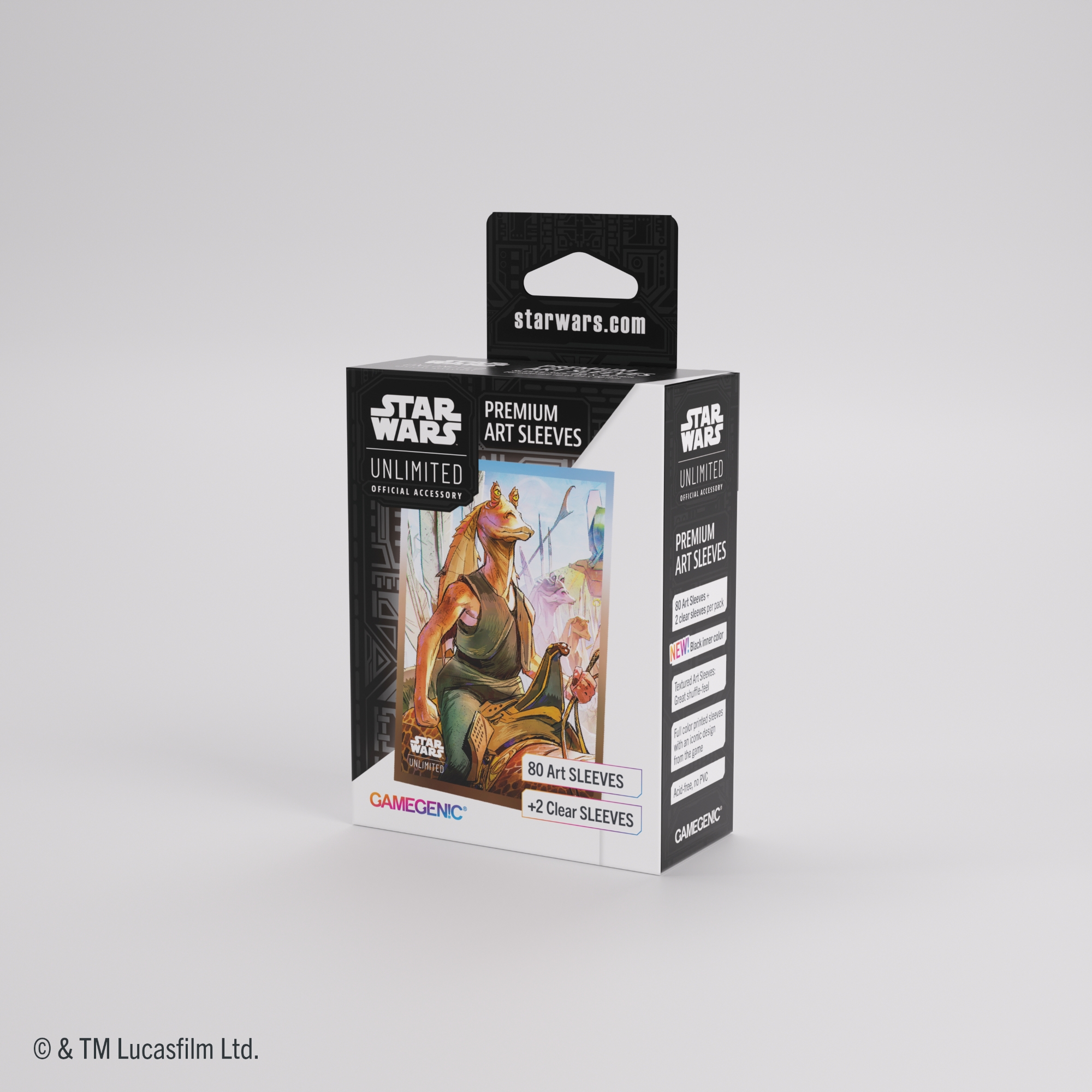 Koszulki na karty Star Wars Unlimited - Jar Jar Binks - Premium Art Sleeves (80 szt + 2) - obrazek 2