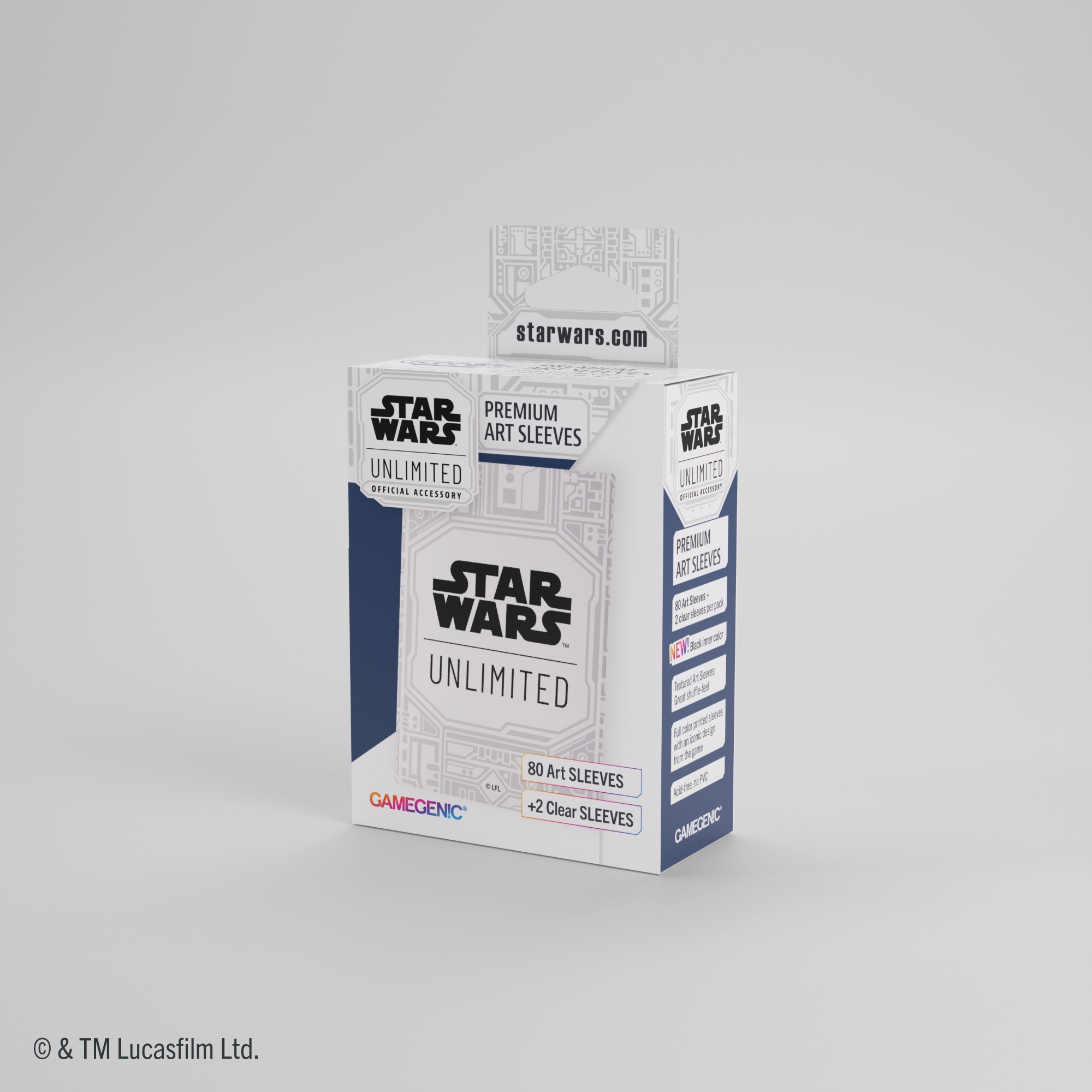 Koszulki na karty Star Wars Unlimited - Unlimited Pattern White - Premium Art Sleeves (80 szt) - obrazek 5