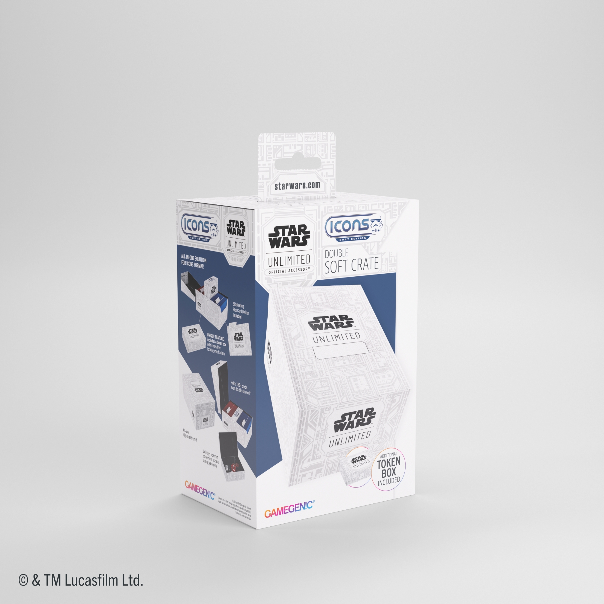 Deck-box na dwie talie kart Star Wars Unlimited - Double Soft Crate - Biały - obrazek 6