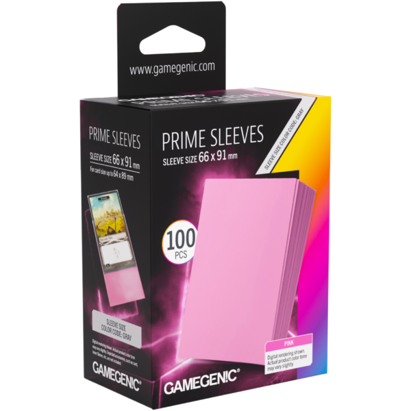 Koszulki na karty TCG - Różowe / Pink - Gamegenic Prime Sleeves (66x91 mm) 100 sztuk