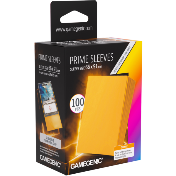 Koszulki na karty TCG - Pomarańczowe / Orange - Gamegenic Prime Sleeves (66x91 mm) 100 sztuk (Kopia)