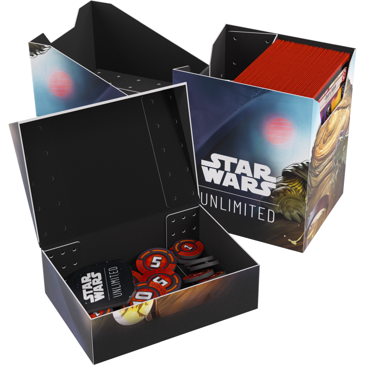 Deck Box Star Wars Unlimited - Jabba / Leia - Pudełko na talię Gamegenic Soft Crate - obrazek 3
